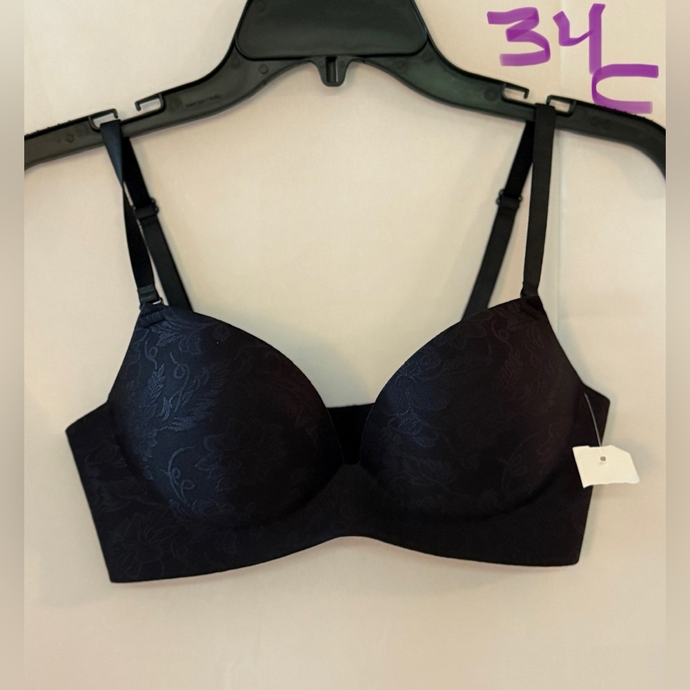 Catherine Malandrino Black Floral Bra